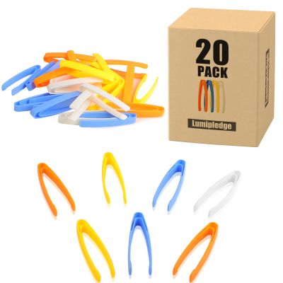 20PCS Sensory Bin Tools Toddler Plastic Fine Motor Montessori Craft Tweezers Plastic Tweezers for Kids Preschool Learning Activities Toys for Kids