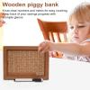 10000 Savings Challenge Box, Money Saving Box with Money Target and Numbers, Cash Vault Wooden Savings Box, Wooden Money Box, Coin Counter Piggy Bank for Adults, Wooden Coin Bank for Kids 10,000 view 4