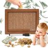 10000 Savings Challenge Box, Money Saving Box with Money Target and Numbers, Cash Vault Wooden Savings Box, Wooden Money Box, Coin Counter Piggy Bank for Adults, Wooden Coin Bank for Kids 5,000 view 1