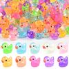 120Pcs Mini Resin Ducks Luminous Mini Ducks Glow in The Dark, Tiny Ducks to Hide, Little Ducks, Miniature Ducks for Garden Micro Landscape DIY Craft Accessories Ornament Charms Party Toys view 1