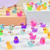 120Pcs Mini Resin Ducks Luminous Mini Ducks Glow in The Dark, Tiny Ducks to Hide, Little Ducks, Miniature Ducks for Garden Micro Landscape DIY Craft Accessories Ornament Charms Party Toys view 3