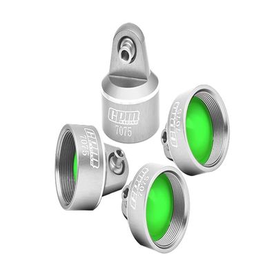 7075 Alloy Shock Caps for GPM and Original Shock Absorbers for Traxxas 1/8 6S Maxx Slash 1/10 Maxx W/WideMaxx (Silver)