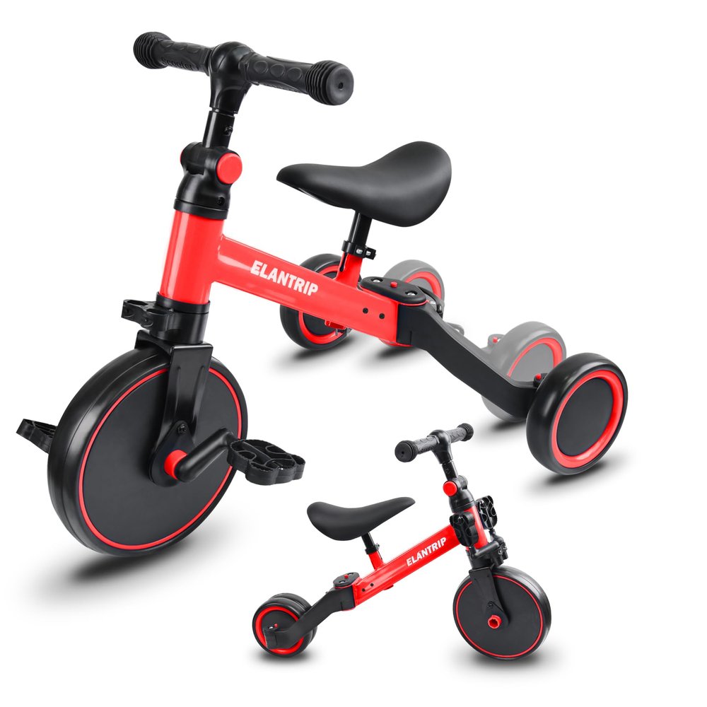 Elantrip 5 in 1 Balance Bike for 1 to 3 Years Old Kids,Toddler Tricycle Kids Trikes Tricycle, Best Toys for Boy & Girl, Balance Training,Adjustable Seat and Removable Pedal