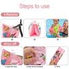 4 Pieces Swim Arm Bands for Kids (Aged 4-6) Inflatable Swimming Arm Floaties Cartoon Roll Ups Armbands Pool Floats Sleeves Floater Tube Water Wings for Water Sports Learning Swim Training Aids view 3