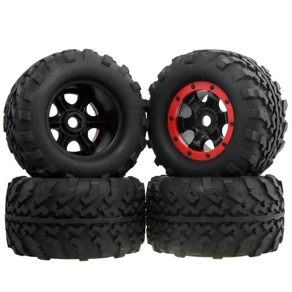 VERBANA 1:8 Rc Truck Car Beadlock Tires Wheel Diameter 160mm with 17mm Hex Kit Spare Part Fit for T-MAXX/E-MAXX 1:8 Rc Truck Car Accessories Part (Color : 4pc)
