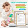 ETETOO Montesorri-Toys - Montessori Pull String Toy - Made of 100% Food Grade Silicone with Built-in Rattle Function and Easy to Clean Design (Spearmint) view 2