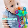 ETETOO Montesorri-Toys - Montessori Pull String Toy - Made of 100% Food Grade Silicone with Built-in Rattle Function and Easy to Clean Design (Spearmint) view 3