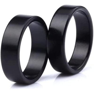 Black Strong Magnet Magic PK Ring Coin Magic Tricks Props Finger Decoration Magician Ring Illusion Gimmick Accessories (21mm)