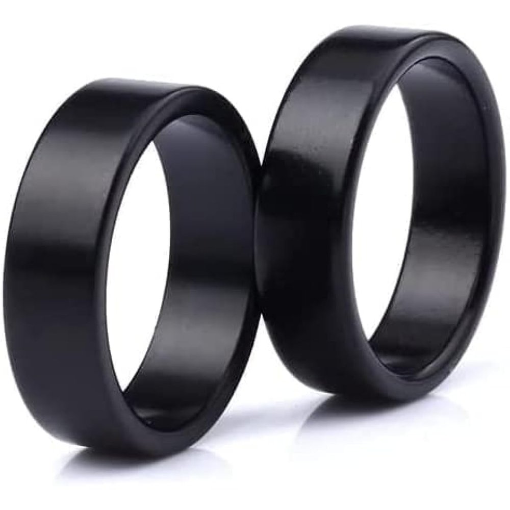 Black Strong Magnet Magic PK Ring Coin Magic Tricks Props Finger Decoration Magician Ring Illusion Gimmick Accessories (21mm)