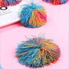 16 PCS Sensory Fidget Stringy Balls, Multicolor Soft Rubber Bouncy Stress Balls, Pull Stretch Elastic Ball Toy Rainbow Fidget Party Favors view 3