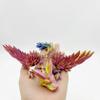 iBedding 3D Printed Dragon with Wings - Executive Desk Toys Articulated Crystal Dragon, Anxiety Relief Unisex Adults (Purple) view 3
