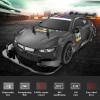 Hylukon RC Drift Cars, 1:16 Scale 40KM/H 4WD RC Car LED Lights 4 Replaceable Racing Tires 2.4GHz High Speed Remote Control Car Toys for Adults Teens Gift 2 Batterys,Black view 2