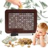 10000 Savings Challenge Box, Money Saving Box with Money Target and Numbers, Cash Vault Wooden Savings Box, Wooden Money Box, Coin Counter Piggy Bank for Adults, Wooden Coin Bank for Kids 1,000 view 1