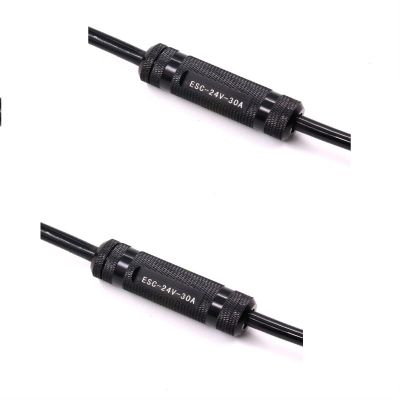 2-Way 30A IPX8 Waterproof ESC 2-6s 24V 5V/3A BEC Depth of 100M All Aluminum Alloy for Underwater Thruster RC Boat (Size : 2 Pieces)