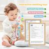 ETETOO Montesorri-Toys - Montessori Pull String Toy - Made of 100% Food Grade Silicone with Built-in Rattle Function and Easy to Clean Design (Cream Color) view 2
