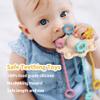 ETETOO Montesorri-Toys - Montessori Pull String Toy - Made of 100% Food Grade Silicone with Built-in Rattle Function and Easy to Clean Design (Cream Color) view 4