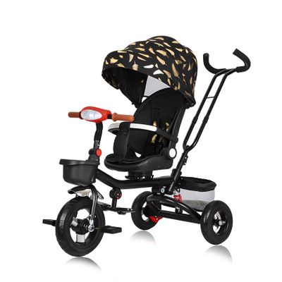 BEUDUOQI Kids Tricycle,Tricycle Stroller,Folding Kid Stroller,5 in 1 Kids Trike Kids Tricycle Stroller with Push Handle,Removable Canopy/Guardrail,Adjustable Rotate Seat Baby Trike,D