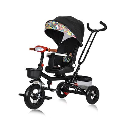 BEUDUOQI Kids Tricycle,Tricycle Stroller,Folding Kid Stroller,5 in 1 Kids Trike Kids Tricycle Stroller with Push Handle,Removable Canopy/Guardrail,Adjustable Rotate Seat Baby Trike,E