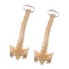 2X Mini Handcrafted Human Spine Skeleton Model Keychain School Teaching Aid view 2