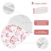 J JOYSAY Pink Christmas Cookies Gingerbread Baby Burp Cloths for Boys Girls Large 22''x11'' Cotton Burp Rags Extra Absorbent Soft 4 Layer Burp Cloths Pack for Boy Spit Up 1 Pack view 3