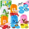 Alphabet Learning Toys for Toddlers, Word Work Small Group Set with 104 Phonics Flash Cards and 26 Animal Figurines, Fun Education Classroom Supplies Alphabet Sounds Teaching Games for Kids view 1