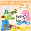 Alphabet Learning Toys for Toddlers, Word Work Small Group Set with 104 Phonics Flash Cards and 26 Animal Figurines, Fun Education Classroom Supplies Alphabet Sounds Teaching Games for Kids view 3