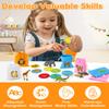 Alphabet Learning Toys for Toddlers, Word Work Small Group Set with 104 Phonics Flash Cards and 26 Animal Figurines, Fun Education Classroom Supplies Alphabet Sounds Teaching Games for Kids view 4