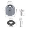 MECCANIXITY Aluminum Wheel Hex Hub 12mm Hex Extended Spacers Drive Adapter for RC Crawler Car Replacement, Grey view 2