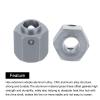 MECCANIXITY Aluminum Wheel Hex Hub 12mm Hex Extended Spacers Drive Adapter for RC Crawler Car Replacement, Grey view 4