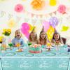 81Pcs Teal and Silver Tableware Set Sparkling Diamonds Party Decoration for Girls and Women Birthday Party Supplies (Blue) view 2
