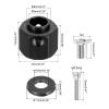 MECCANIXITY Aluminum Wheel Hex Hub 10mm Hex Extended Spacers Drive Adapter for RC Crawler Car Replacement, Black view 2