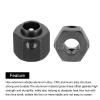 MECCANIXITY Aluminum Wheel Hex Hub 10mm Hex Extended Spacers Drive Adapter for RC Crawler Car Replacement, Black view 4