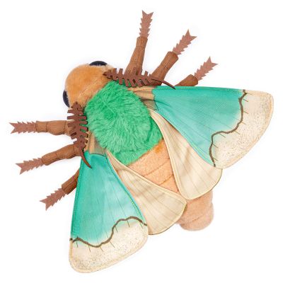 FRANKIEZHOU Simulation Green Moth Stuffed Animal - Green 9.8 Inch,Moth Plush Toy, Soft Moth Stuffed Toy for Kids,Home Decor, Cuddle Toy