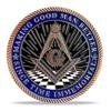 Masonic Challenge Coin Freemason Coin Blue Lodge Brotherhood Coin view 2