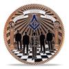 Masonic Challenge Coin Freemason Coin Blue Lodge Brotherhood Coin view 3
