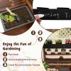 Costzon Kids Potting Bench, Wood Toy Gardening Center with 4 Pots, Chalkboard, Removable Sink, Storage Shelves, Mud Kitchen for Kids Outdoor Play Kitchen, Gift for Boys Girls 3+ view 2