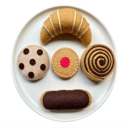 Bakery Set (Small Set) - Handmade Educational Montessori Kitchen Toys for Toddlers Ages 3-6 and UP - Pretend Cooking Dramatic Play
