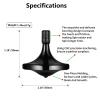 RullPulu Premium Stainless Steel Spinning Top, Exquisite Fidget Toys, Stress Relief, Time Killer, Perfect Balance Spin Long time Easy to Rotate (M/Bkack) view 2