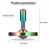 RullPulu Premium Spinning Top with String, 304 Stainless Steel Anty-Gravit Gyroscope, Perfect Balance, Spin Long Time More Than 15 Minutes,Stress Relief Kill Time Toys (L/Colorful) view 2