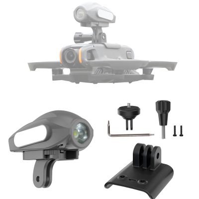 Drone Searchlight Strobe Light for DJI Avata 2 Night Navigation Flight Light Lamp Headlight Mount with Top Carry Extension Bracket Adapter Clamp Holder for Avata 2 Drone Anti-Collision Accessories