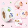 BeYumi Bubble Tea Sticker Roll - 1000Pcs Boba Stickers in 2 Rolls Waterproof Vinyl Drinks Theme Cute Kawaii Bubble Tea Decals Gift Laptop Bottle Scrapbooking Luggage Computer Envelope Decor for Kids view 3