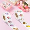 BeYumi Bubble Tea Sticker Roll - 1000Pcs Boba Stickers in 2 Rolls Waterproof Vinyl Drinks Theme Cute Kawaii Bubble Tea Decals Gift Laptop Bottle Scrapbooking Luggage Computer Envelope Decor for Kids view 4