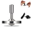 RullPulu Premium Spinning Top with String, 304 Stainless Steel Anty-Gravit Gyroscope, Perfect Balance, Spin Long Time More Than 15 Minutes,Stress Relief Kill Time Toys (M/Silver) view 1