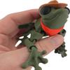 Articulated Frog Figurine, Cowboy Theme, 3D Printed Desk Decor, Stress Reliever Toy view 1