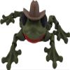 Articulated Frog Figurine, Cowboy Theme, 3D Printed Desk Decor, Stress Reliever Toy view 2