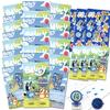 Bluey Birthday Party Favor Set - Bundle with 24 Bluey Activity Packs | Mini Sketch Book, Stickers, and Stamper | Blue Party Supplies view 1