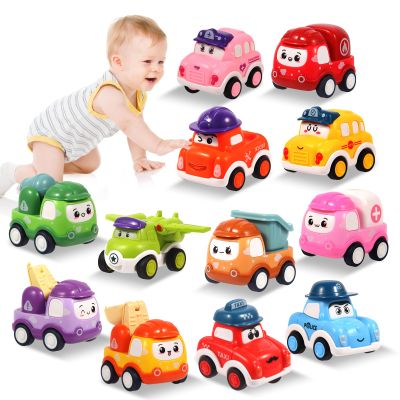 12 Pcs Pull Back Cars Set Toys for 1 2 3 Year Toddlers, Baby Car Toys for 12-18 Months, Construction Vehicle Racing Car Set, Baby Toys for 1 2 Year Old Boy, 1st Birthday Gift for 1 2 3 Year Old Boys