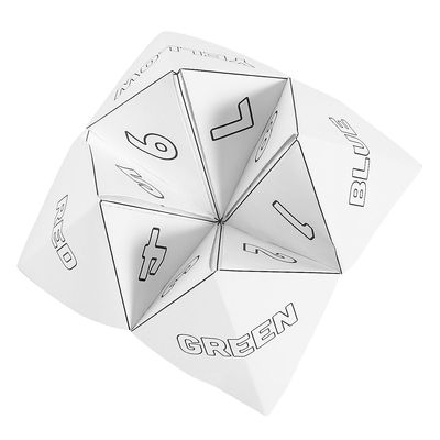 Fun Express Color Your Own Conflict Resolution Fortune Teller Games, Bulk 48 Pieces