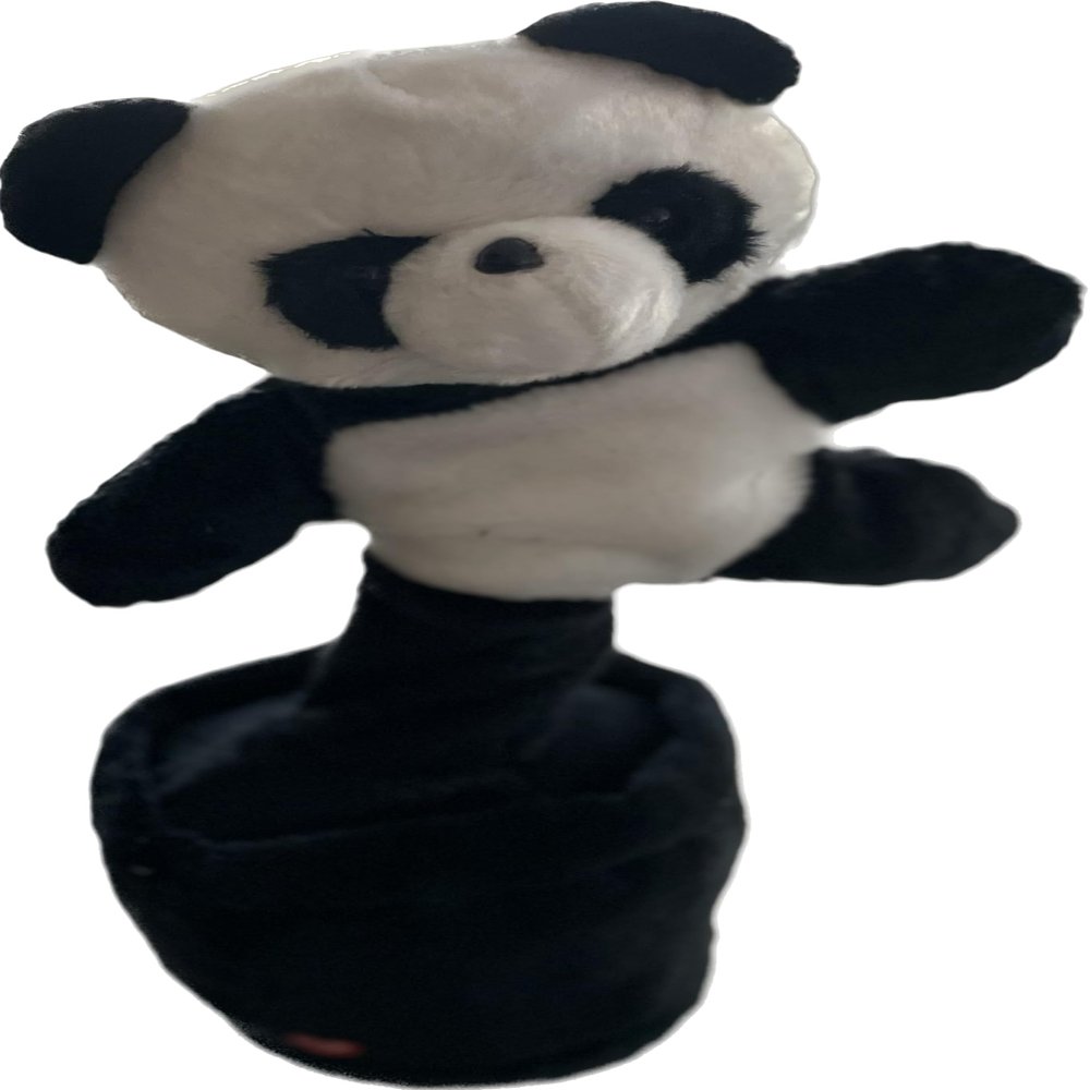 Besia Dancing Animal Mimicking Toy,Talking Repeat Singing Sunny Animal Toy 120 Pcs Songs for Baby 15S Record Your Sound Sing+Dancing+Recording+LED (Talkig Cute Panda)