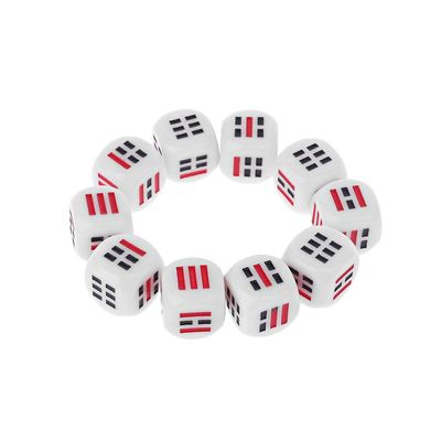 FGDTREE 10Pcs D6 Dices for Easy Fortune-Telling for Divination Dice Gua Eight T Dice Cup